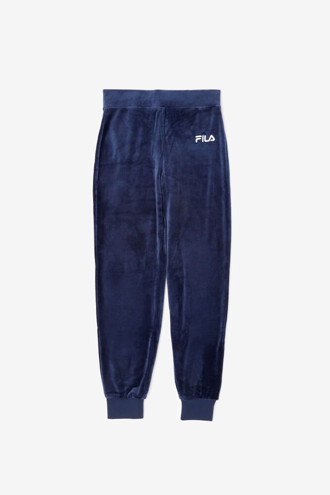 Fila Sara Velour Jogger Pants Navy - Womens - 42963JMUW